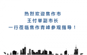 熱烈歡迎焦作市王付舉副市長一行蒞臨焦作青峰參觀指導！